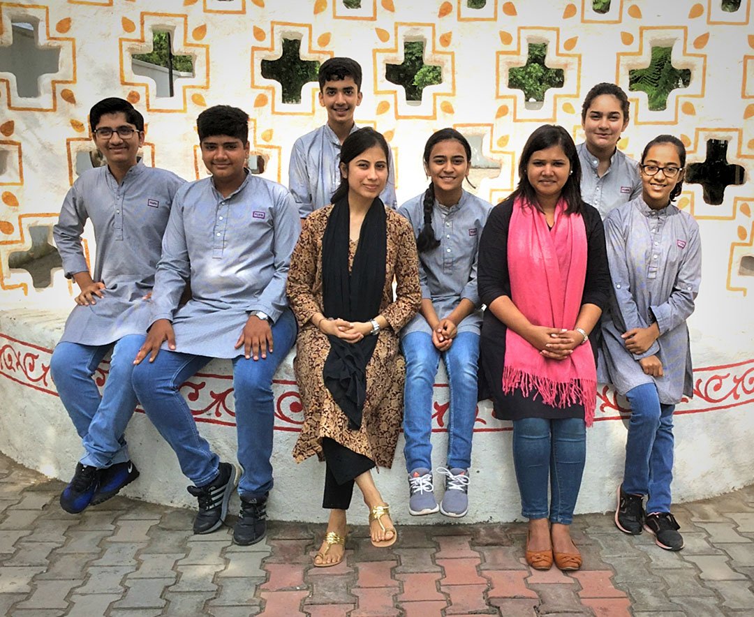 The students with mentors Priyanka Lakhwani and Anuya Mudholkar