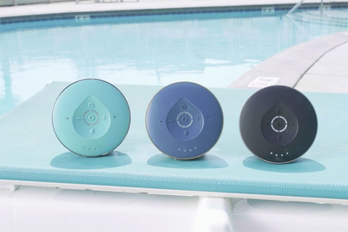 Aqua Dew The World’s First Splashproof Alexa Shower Speaker WiFi and Bluetooth-Enabled Smart Speaker with Alexa Built-in Blue