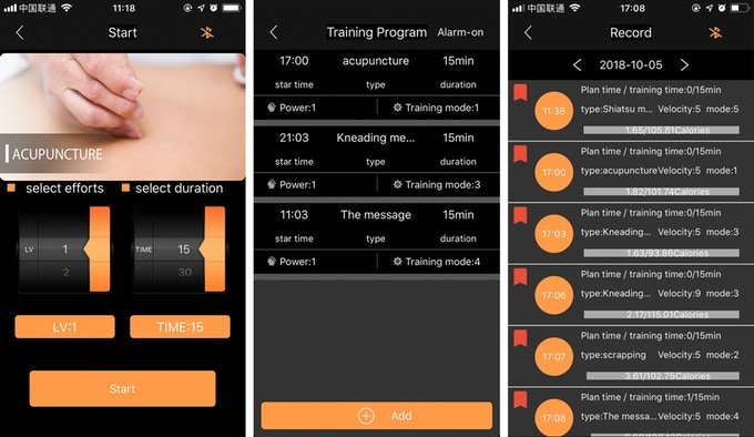 MURA massager app controlled