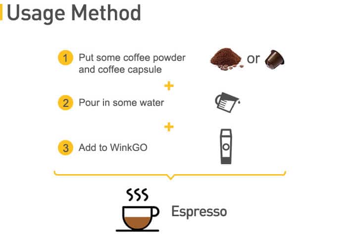 WinkGo Coffee making