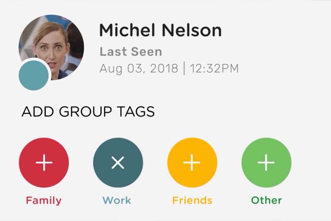 OrCam MyMe organize people in circles