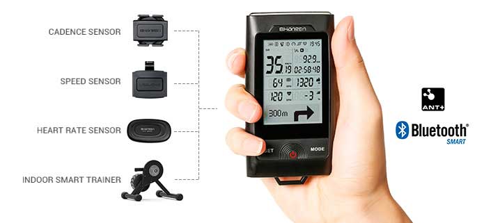 Improve riding efficiency with a bike Computer with 96 Hours GPS Tracking