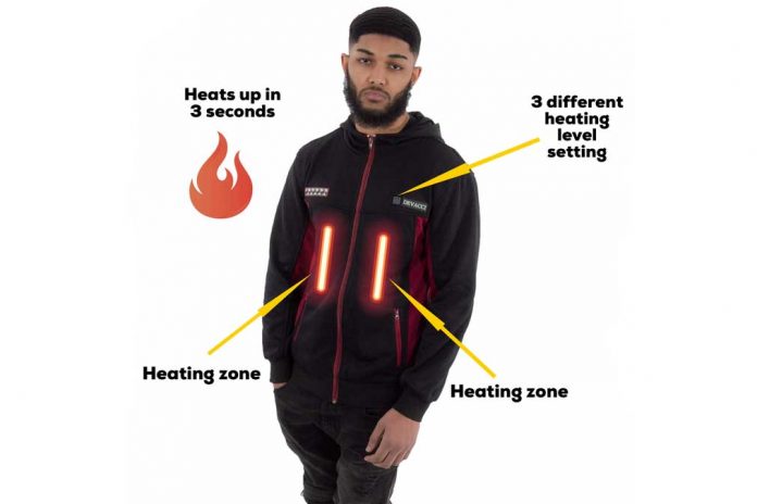 Devacci : Electronic heated hoodie