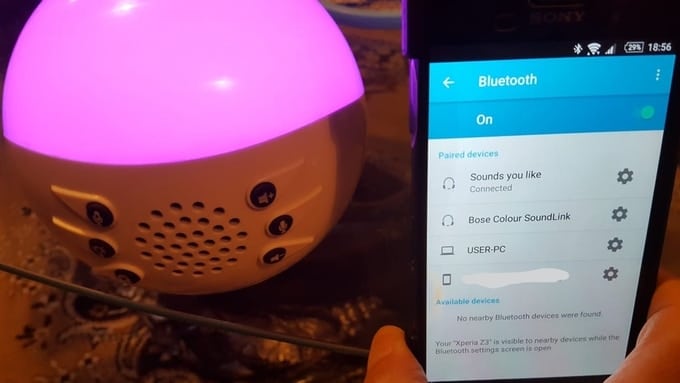 Sounds U Like connected as a Bluetooth speaker