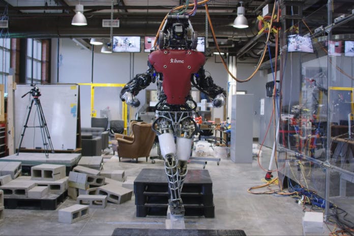 Watch Boston Dynamics' humanoid cleverly walking on the unsteady cinder block path