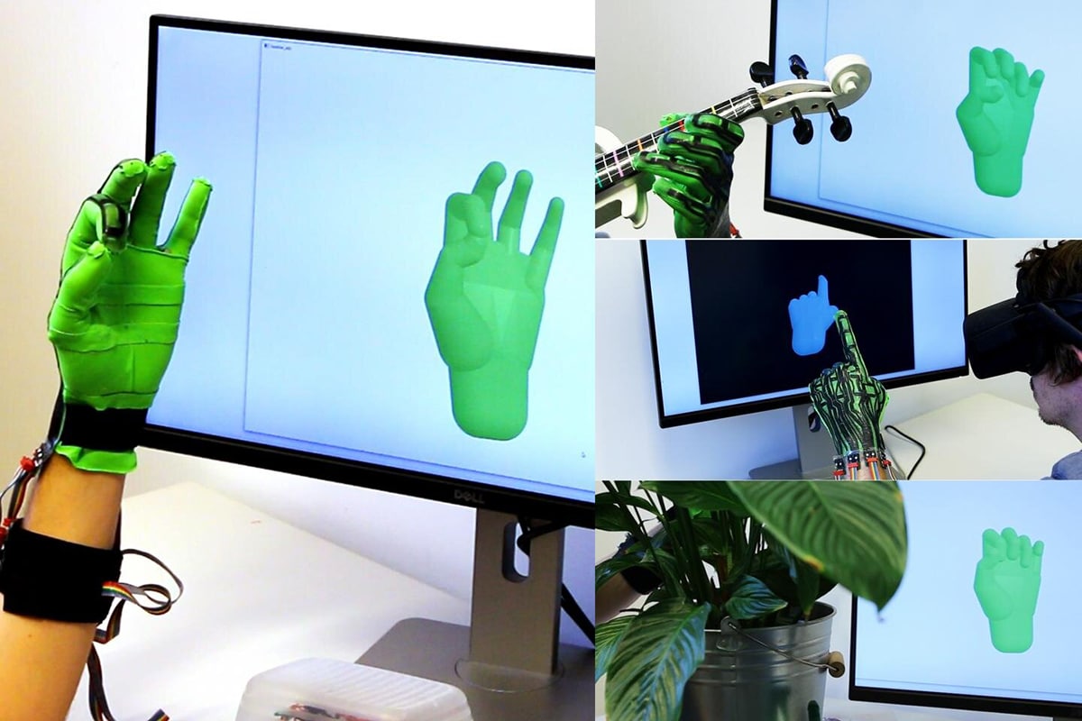 The stretch-sensing soft glove captures hand poses in real time and with high accuracy. It functions in diverse and challenging settings. Image Credit: ETH Zurich.