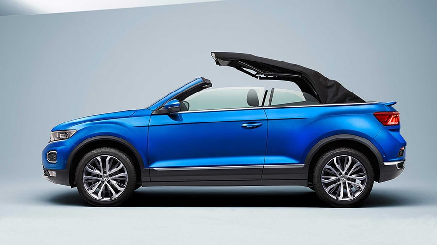 Its high-quality soft top opens in nine seconds, even when driving at speeds of up to 30 km/h./ Image Credit: Volkswagen