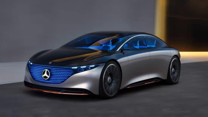 the Mercedes-Benz Vision EQS concept