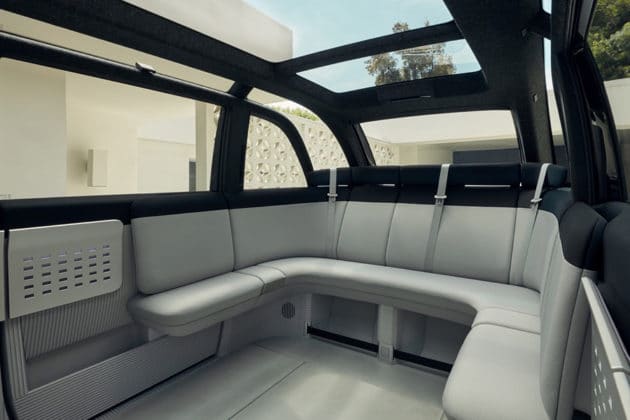 Canoo's rear interior