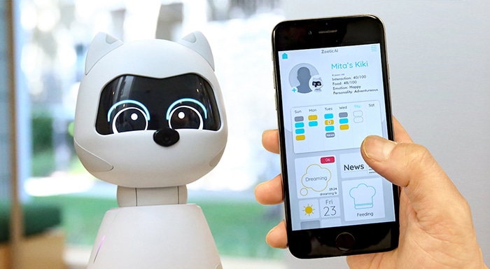 Teach the robot new tricks in the app.
