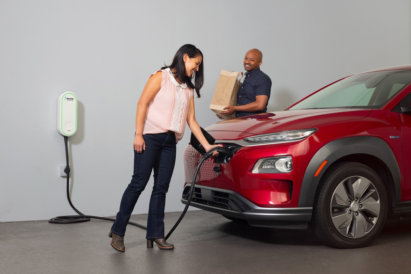 First-Ever ‘Electrify America Electric Vehicle Home Charger’. Credit: Electrify America