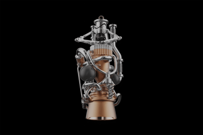 E-2 rocket engine featuring a 3D printed combustion chamber. Credit: Launcher