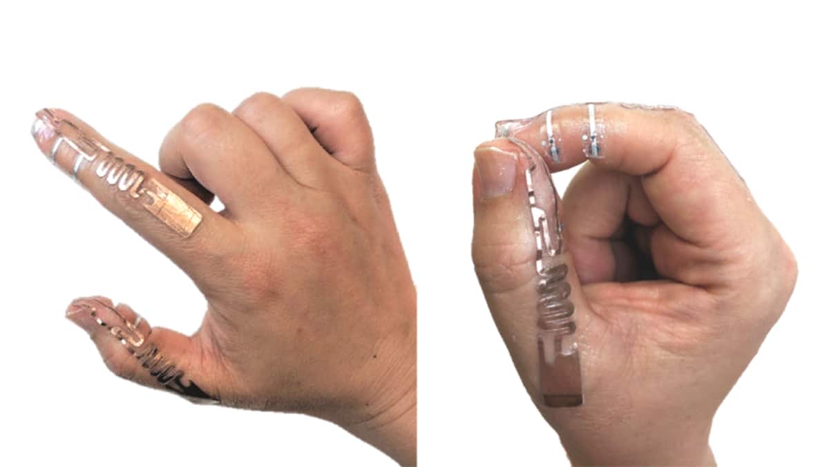 Tip-Tap technology attached to a person's hand. Credit: University of Waterloo
