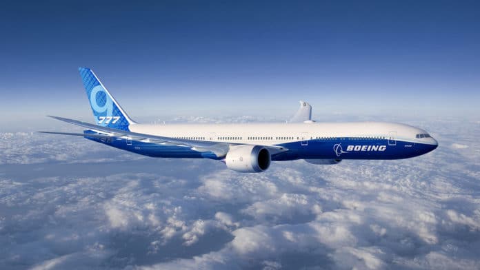 New Boeing 777X, the largest and most fuel efficient twin-engine commercial jet.