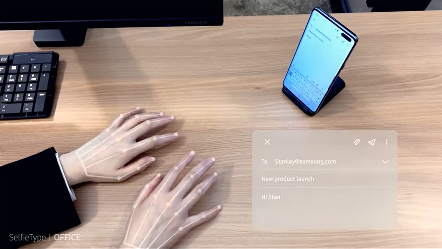Samsung SelfieType is an invisible keyboard designed for smartphones.