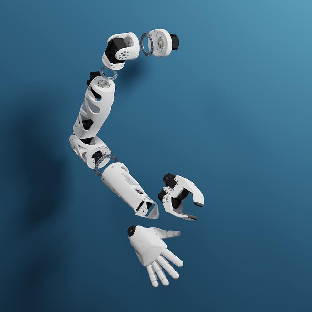 Humanoid arm made for object manipulation.