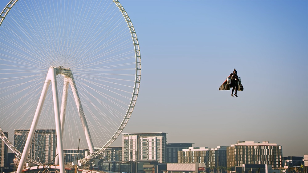 Hovering, performing stops, turns and backward moves will be controlled by the human body