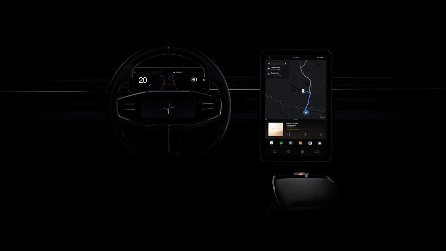 Polestar 2 will feature customizable, smartphone-like infotainment system.