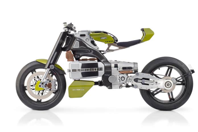 BST HyperTEK, a powerful electric motorcycle with an intriguing design.