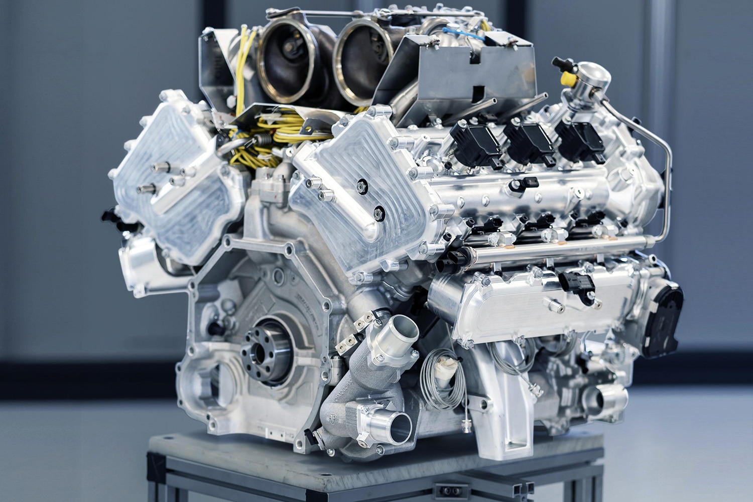 Aston Martin revealed its in-house designed V6 engine.
