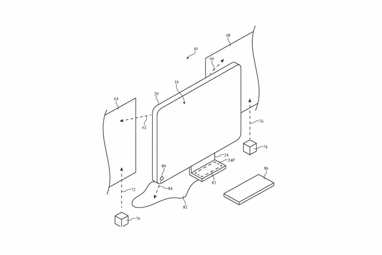 The patent showing how an iMac could project onto walls.