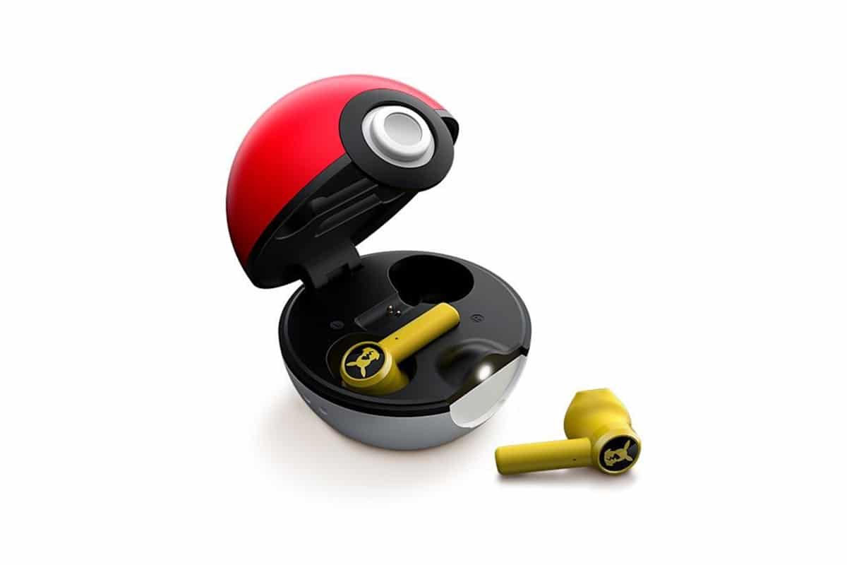 Razer's Pikachu true wireless earbuds charge inside a Poké Ball.