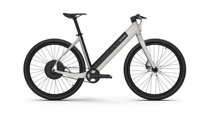 Riide 2, a smart e-bike with futuristic design.
