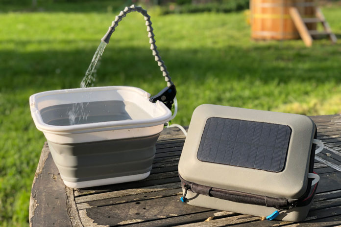 GoSun Flow, a solar powered water purifier and portable sanitation station.