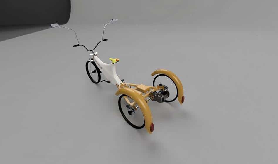 The frame of the Delfast electric cargo tricycle is finalized.