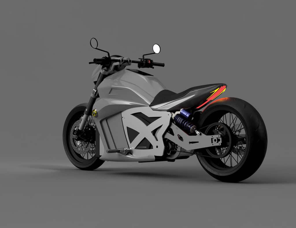 The electric motorcycle capable of offering 470 km of autonomy.