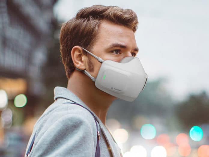 PuriCare Wearable Air Purifier, a high-tech face mask that purifies the air we breathe