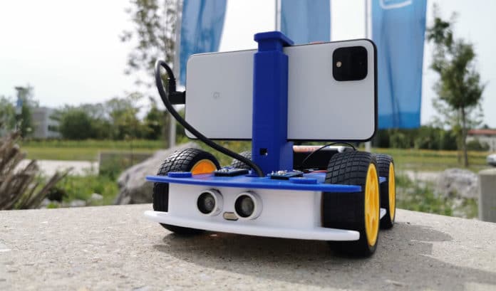 Intel researchers develop OpenBot, a low-cost smartphone-powered robot.