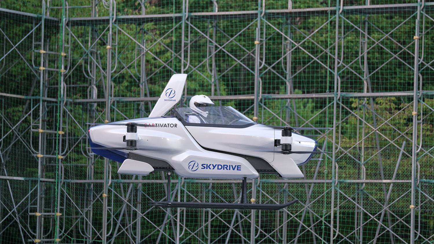 SkyDrive conducts first manned flight test of its SD-03 flying car.