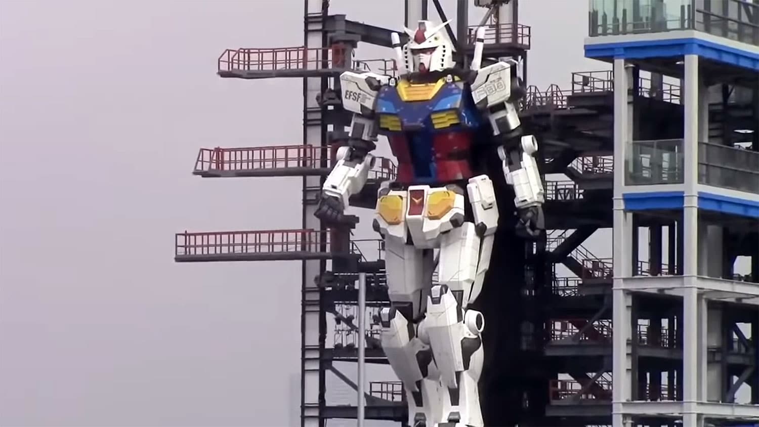 Japan's 60-foot-tall Gundam RX-78-2 robot takes 'its first steps'