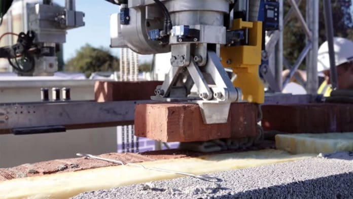 Brick Laying Robot builds a three-bedroom house in UK.