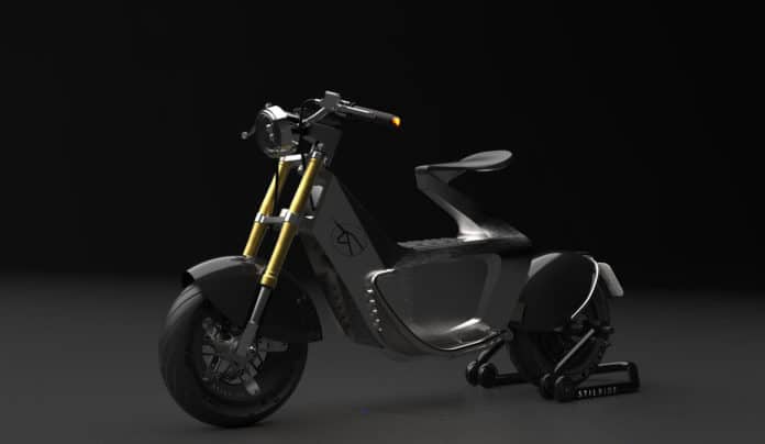 STILRIDE presents origami electric scooter made of folded steel sheets.