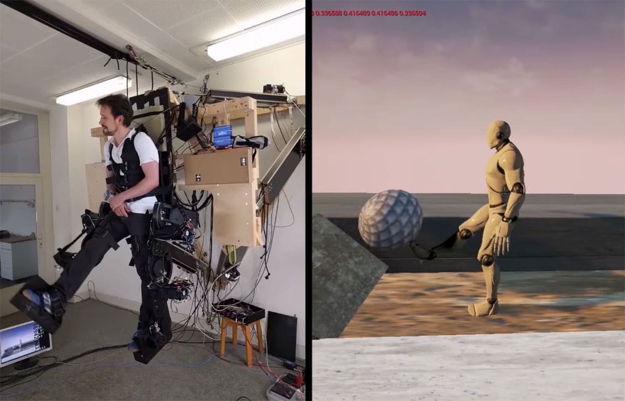Holotron presents a full-body exoskeleton for walking in VR.