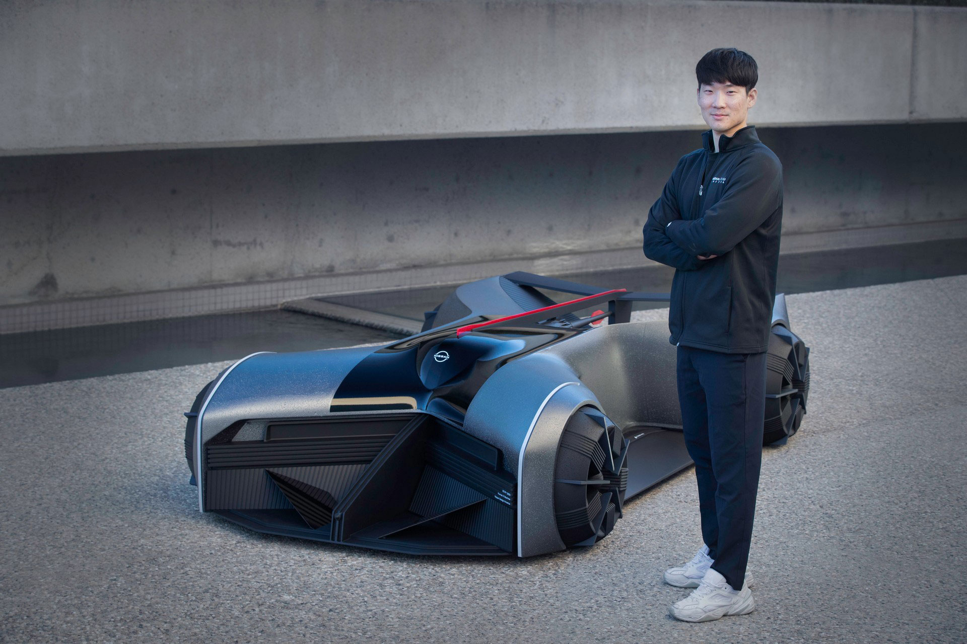 Nissan GT-R (X) 2050 concept, a mind-controlled exoskeleton on four wheels.