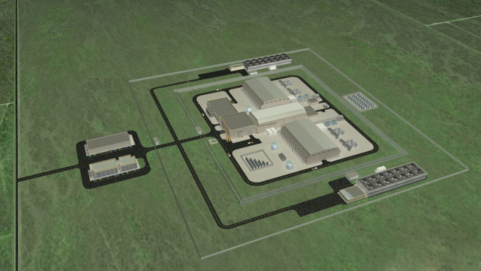 NuScale reactor plant site layout.
