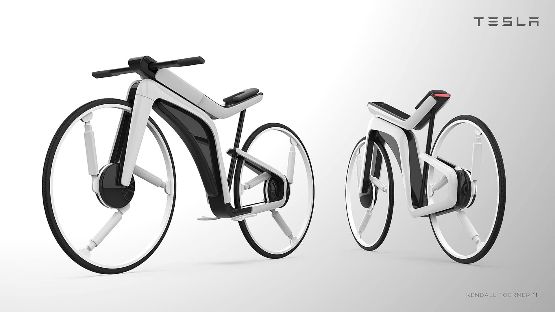 Tesla Model B, a futuristics electric bicycle concept by Kendall Toerner.
