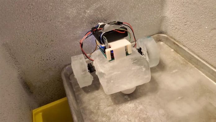 Exploration robot made of ice could build and repair itself on other planets.