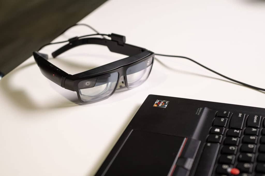 Lenovo ThinkReality A3 smartglasses enhance productivity for the office professional.
