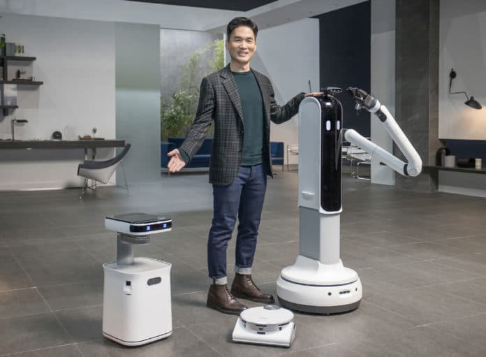 Samsung showcased smart household assistant robots to make everyday life easier.