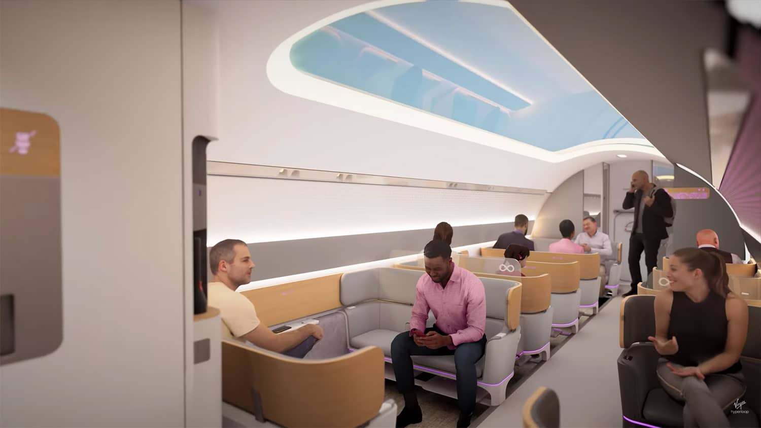 Virgin Hyperloop shows its vision for the future hyperloop experience.