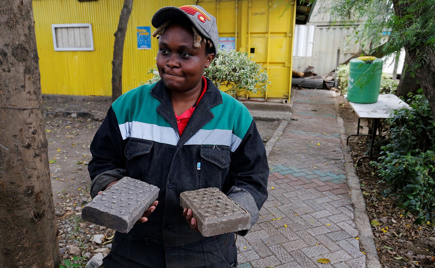 Kenyan entrepreneur turns plastic waste into bricks, stronger than concrete