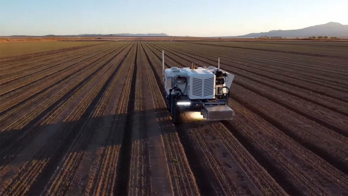 Autonomous Weeder high-power lasers to eliminate 100,000 weeds per hour.