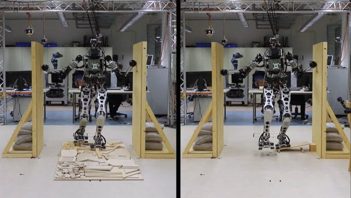 Humanoid Robot LOLA learns to move using multi-contact locomotion