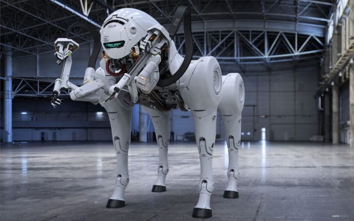 SN-3 Nova robot dog concept designed for dangerous maintenance tasks.