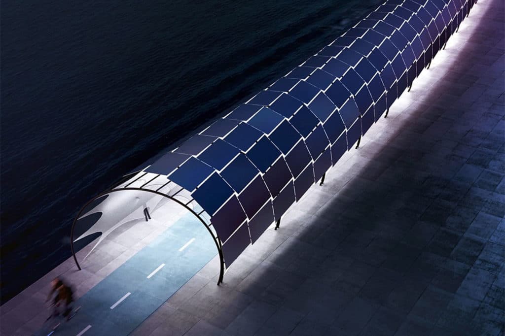 Solar Veloroute, a bike pathway that generates energy for charging stations.