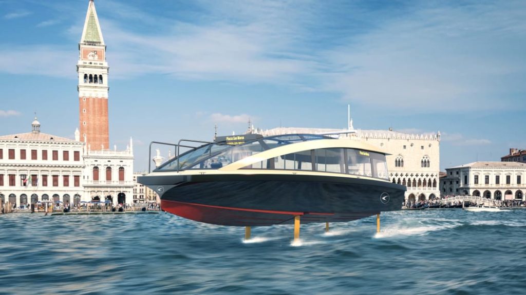 Candela C-7, the world's first electric hydrofoil boat.